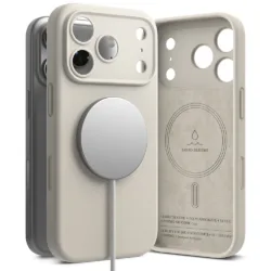 Ringke รุ่น Silicone (MagSafe) - เคส iPhone 18 Pro - สี Stone