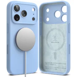 Ringke รุ่น Silicone (MagSafe) - เคส iPhone 18 Pro - สี Light Blue