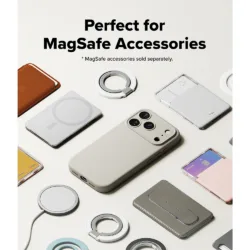 Ringke รุ่น Silicone (MagSafe) - เคส iPhone 18 Pro - สี Stone