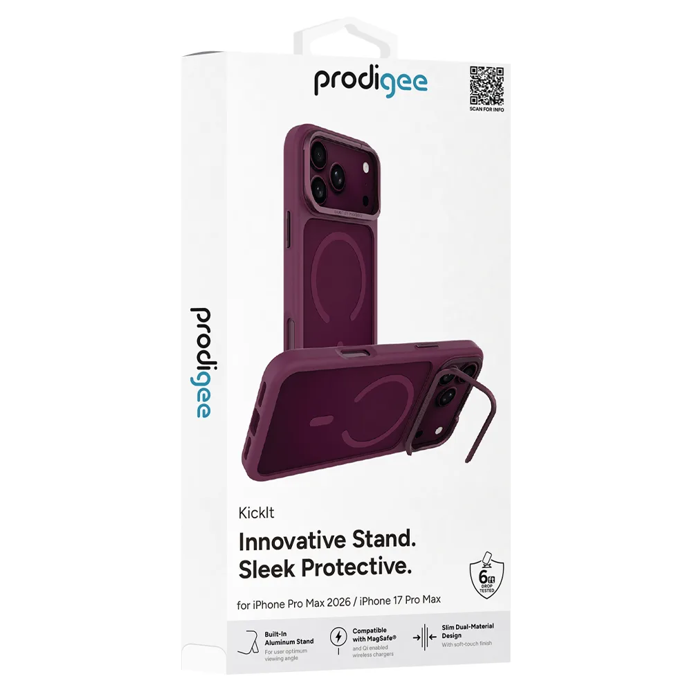 Prodigee รุ่น KickIt - เคส iPhone 18 Pro / 17 Pro - สี Burgundy 12 Prodigee รุ่น KickIt - เคส iPhone 18 Pro / 17 Pro - สี Burgundy - Image 12