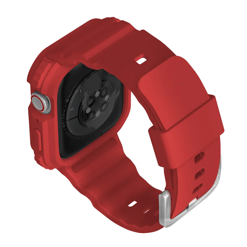 Casetify รุ่น The Bounce Odyssey Band - เคสและสายนาฬิกา Apple Watch 46mm - สี Cherry Red - Image 2