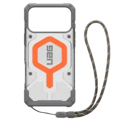 UAG รุ่น Pathfinder Clear (Magsafe) - เคส iPhone 17 Pro Max /18 Pro Max - สี Safety Orange/Lanyard