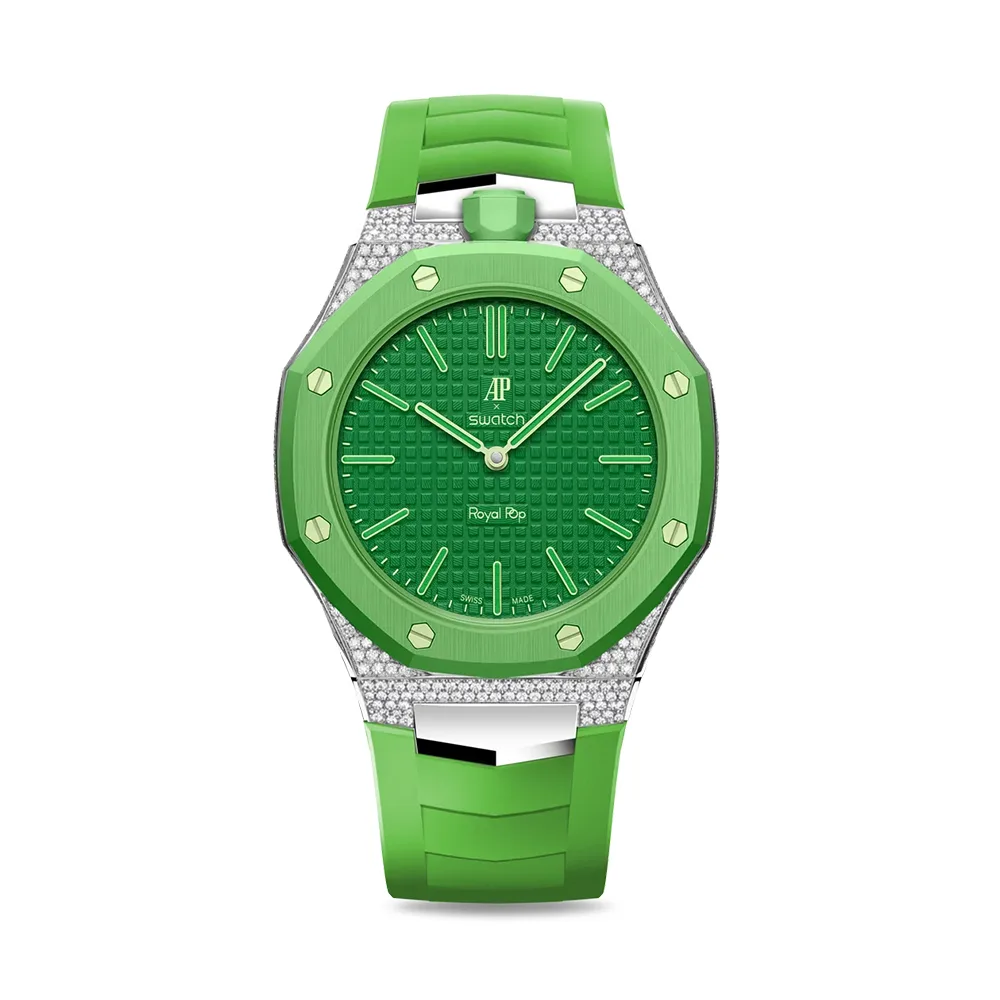 Golden Concept รุ่น Royal Sport Edition - สายนาฬิกาเซ็ตคู่ 2 เส้น - สี GREEN EIGHT (ใช้คู่กับ Royal Pop Swatch x AP) 2 Golden Concept รุ่น Royal Sport Edition - สายนาฬิกาเซ็ตคู่ 2 เส้น - สี GREEN EIGHT (ใช้คู่กับ Royal Pop Swatch x AP) - Image 2