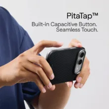 Pitaka รุ่น Edge Case - เคสฝาหลัง iPhone Duo - สี Black/Grey(Twill) - Image 7