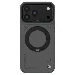 kajsa รุ่น GeoRing Collection (Circuit) - เคส iPhone 18 Pro / 17 Pro - สี Grey Black Mix