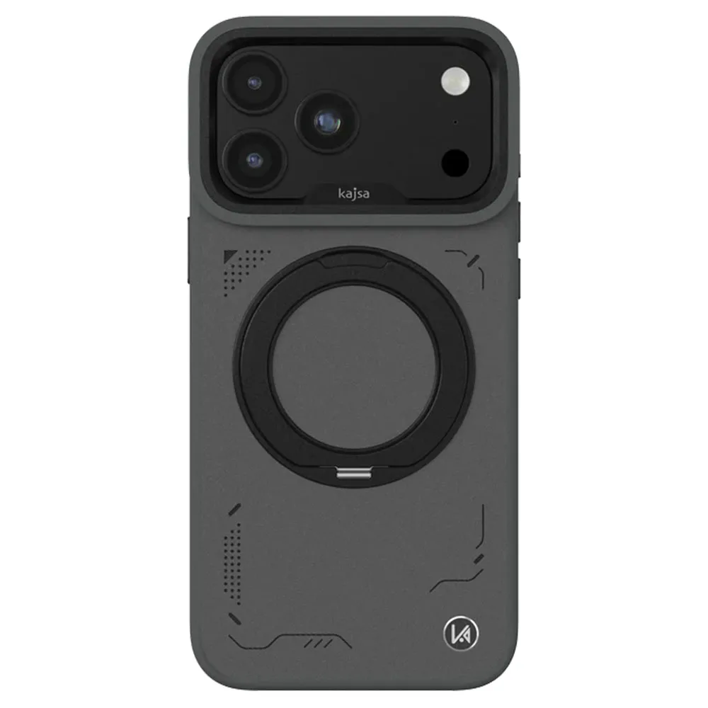 kajsa รุ่น GeoRing Collection (Circuit) - เคส iPhone 18 Pro / 17 Pro - สี Grey Black Mix 1 kajsa รุ่น GeoRing Collection (Circuit) - เคส iPhone 18 Pro / 17 Pro - สี Grey Black Mix