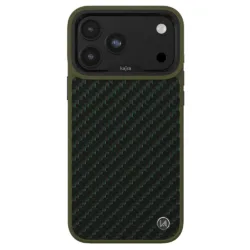 kajsa รุ่น Svelte Collection (Carbon Fiber) - เคส iPhone 18 Pro / 17 Pro - สี Olive Green