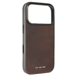 GRAMS(28) รุ่น 121 MagSafe Leather (Snowflake Leather) - เคส iPhone 18 Pro / 17 Pro - สี Tabacco