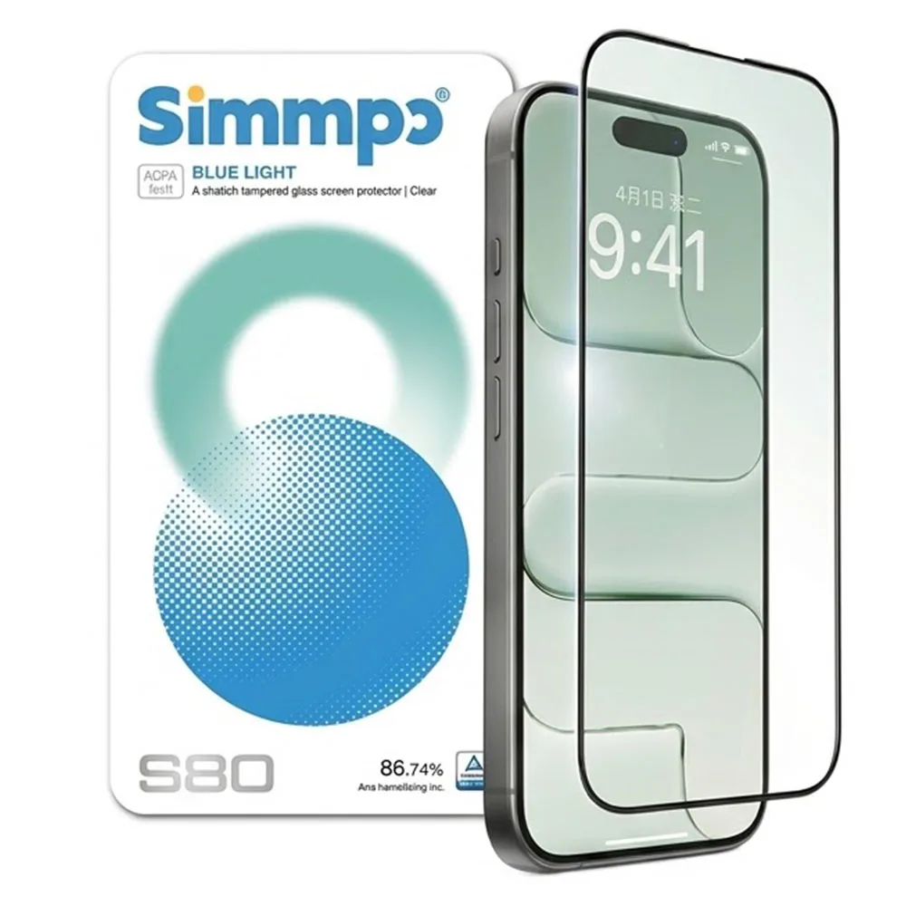 Simmpo รุ่น S80 Ultra Clear (BLR80) - ฟิล์มกระจก iPhone 18 Pro / 17 Pro / 17 1 Simmpo รุ่น S80 Ultra Clear (BLR80) - ฟิล์มกระจก iPhone 18 Pro / 17 Pro / 17