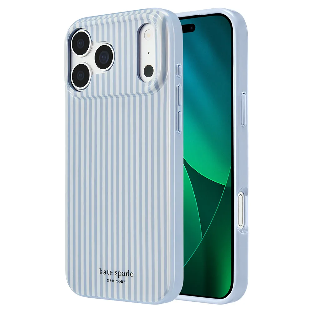 Kate Spade รุ่น Prints (MagSafe) - เคส iPhone 18 Pro / 17 Pro - สี Faux Stripe Diamond Blue 7 Kate Spade รุ่น Prints (MagSafe) - เคส iPhone 18 Pro / 17 Pro - สี Faux Stripe Diamond Blue - Image 7