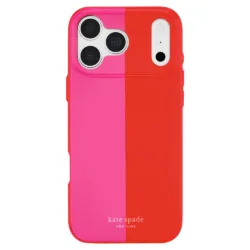 Kate Spade รุ่น Prints (MagSafe) - เคส iPhone 18 Pro Max / 17 Pro Max - สี Racing Stripe Pop Pink