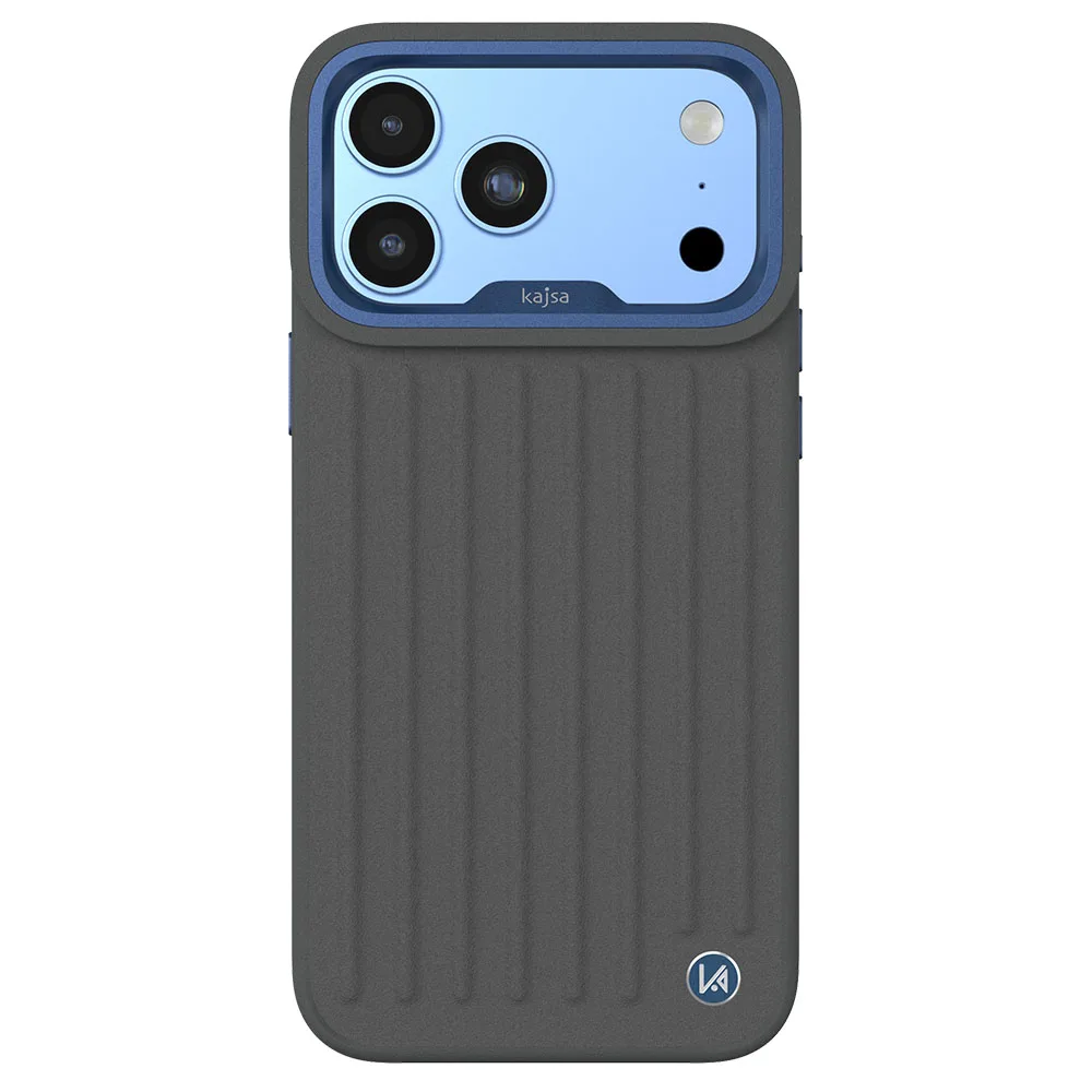 kajsa รุ่น Traveller Collection (Valise) - เคส iPhone 18 Pro / 17 Pro - สี Grey Blue Mix 1 kajsa รุ่น Traveller Collection (Valise) - เคส iPhone 18 Pro / 17 Pro - สี Grey Blue Mix