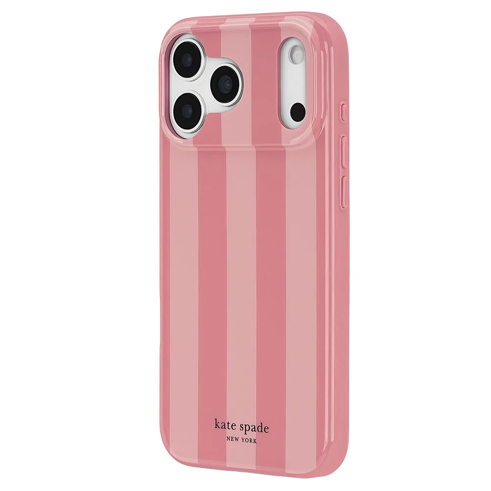 Kate Spade รุ่น Prints (MagSafe) - เคส iPhone 18 Pro / 17 Pro - สี Bold Stripe Rose Coral 3 Kate Spade รุ่น Prints (MagSafe) - เคส iPhone 18 Pro / 17 Pro - สี Bold Stripe Rose Coral - Image 3