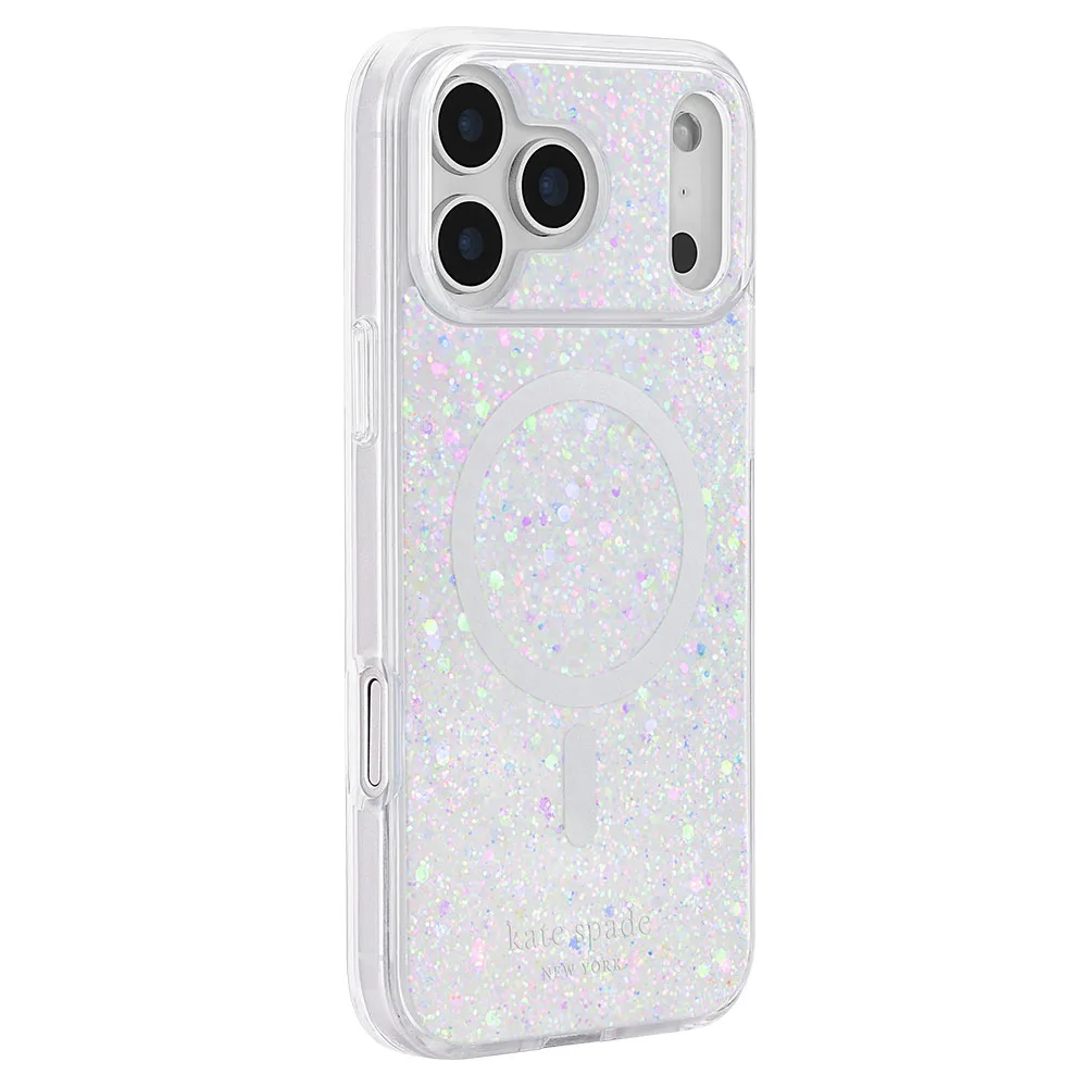 Kate Spade รุ่น Prints (MagSafe) - เคส iPhone 18 Pro - สี Chunky Glitter Iridescent 2 Kate Spade รุ่น Prints (MagSafe) - เคส iPhone 18 Pro - สี Chunky Glitter Iridescent - Image 2