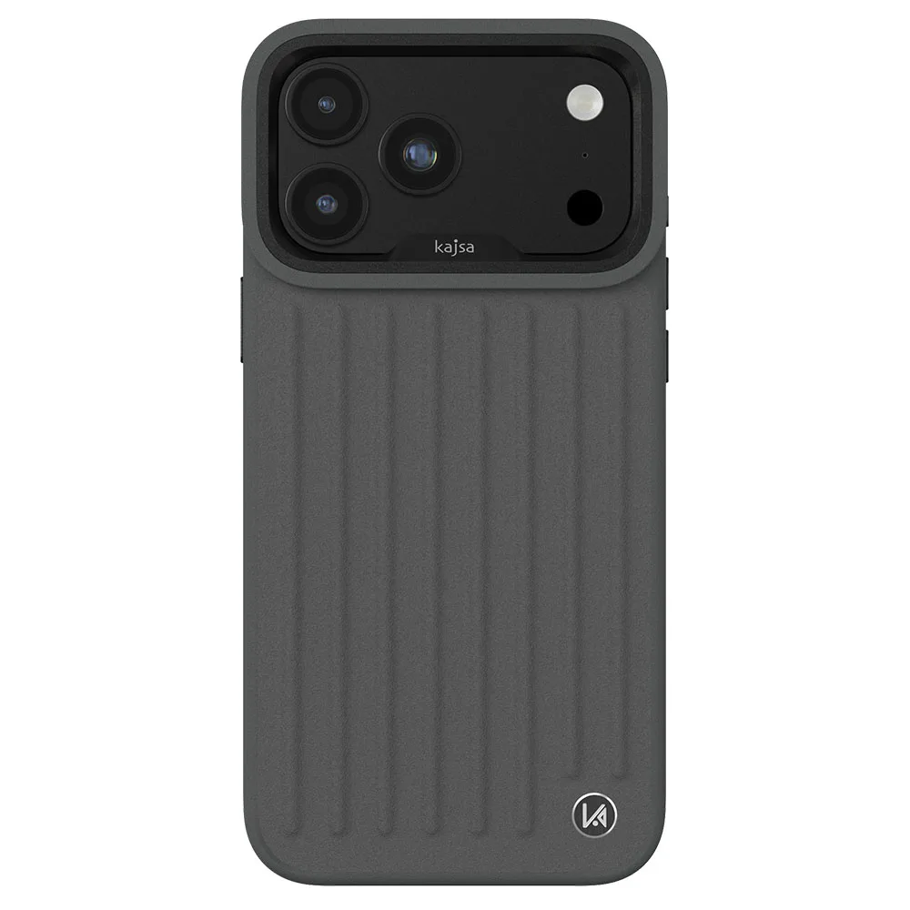 kajsa รุ่น Traveller Collection (Valise) - เคส iPhone 18 Pro / 17 Pro - สี Grey Black Mix 1 kajsa รุ่น Traveller Collection (Valise) - เคส iPhone 18 Pro / 17 Pro - สี Grey Black Mix