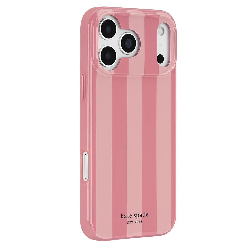Kate Spade รุ่น Prints (MagSafe) - เคส iPhone 18 Pro / 17 Pro - สี Bold Stripe Rose Coral 2 Kate Spade รุ่น Prints (MagSafe) - เคส iPhone 18 Pro / 17 Pro - สี Bold Stripe Rose Coral - Image 2