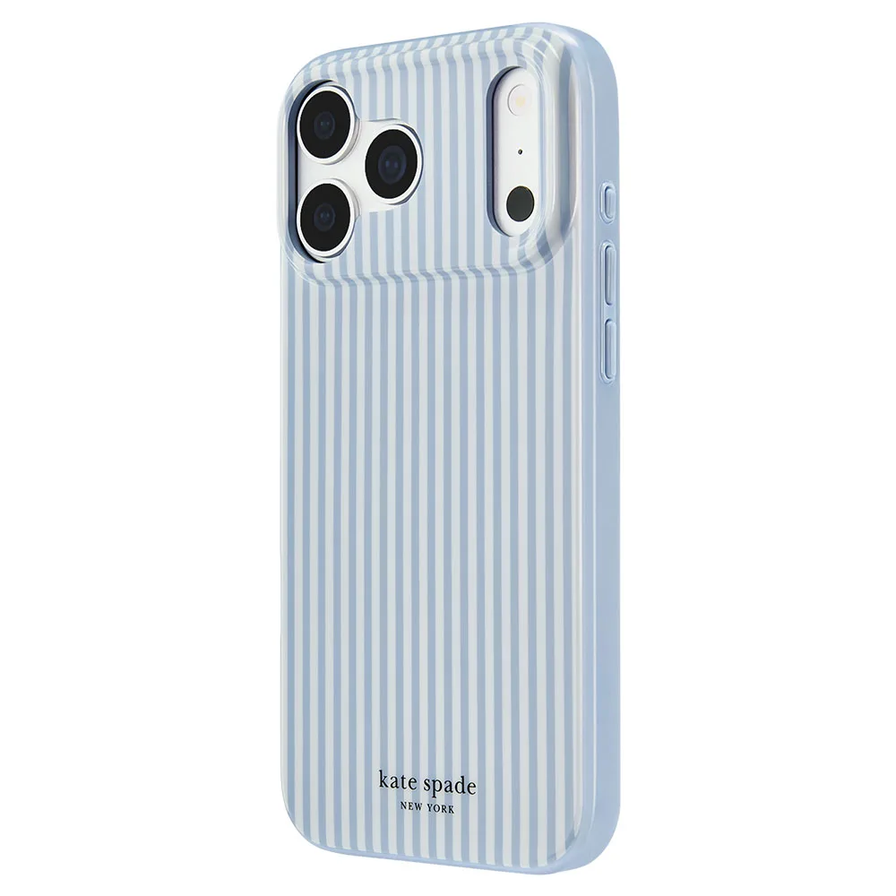 Kate Spade รุ่น Prints (MagSafe) - เคส iPhone 18 Pro / 17 Pro - สี Faux Stripe Diamond Blue 3 Kate Spade รุ่น Prints (MagSafe) - เคส iPhone 18 Pro / 17 Pro - สี Faux Stripe Diamond Blue - Image 3