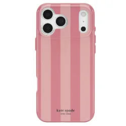 Kate Spade รุ่น Prints (MagSafe) - เคส iPhone 18 Pro Max / 17 Pro Max - สี Bold Stripe Rose Coral