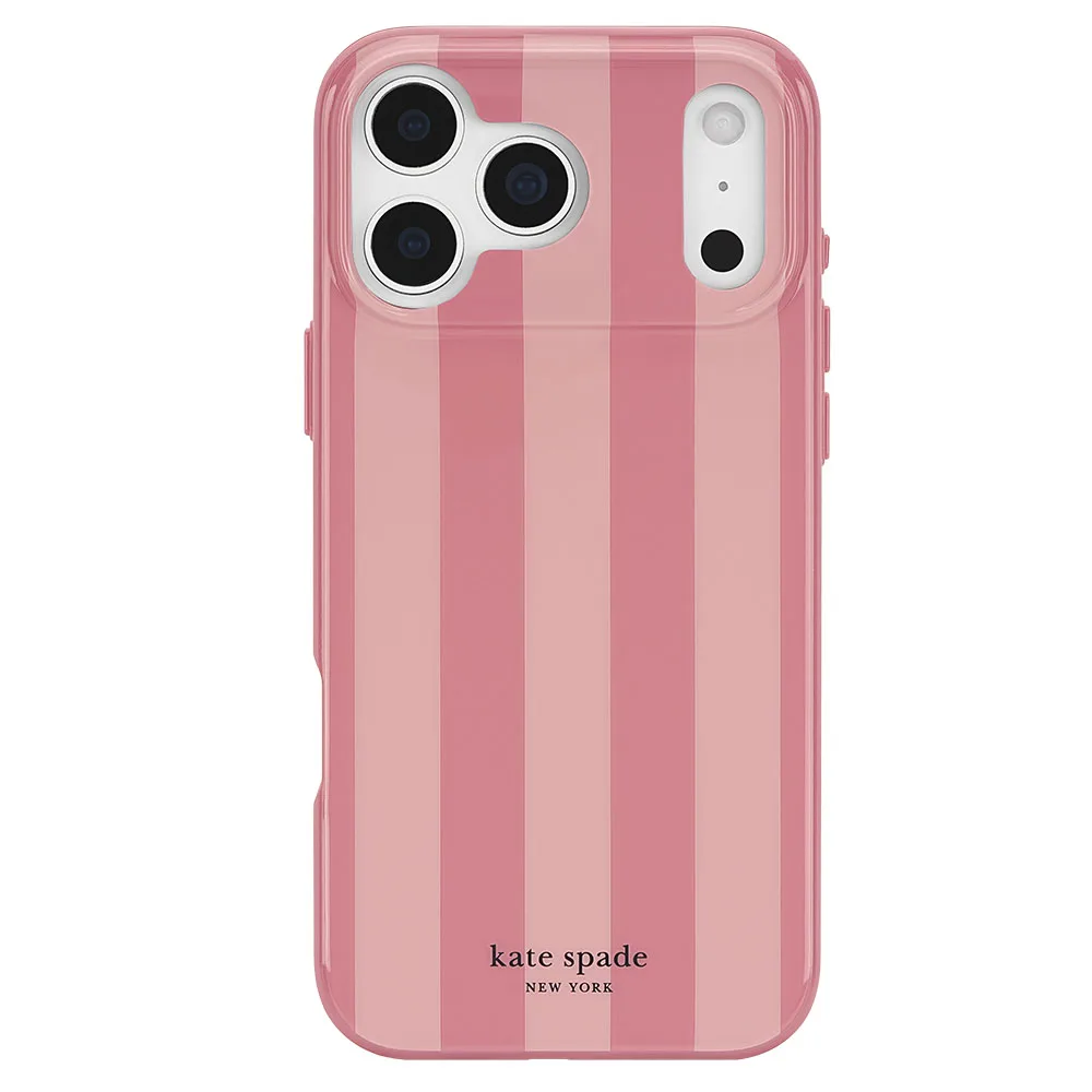 Kate Spade รุ่น Prints (MagSafe) - เคส iPhone 18 Pro / 17 Pro - สี Bold Stripe Rose Coral 1 Kate Spade รุ่น Prints (MagSafe) - เคส iPhone 18 Pro / 17 Pro - สี Bold Stripe Rose Coral
