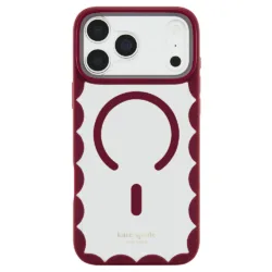 Kate Spade รุ่น Scallop (MagSafe) - เคส iPhone 18 Pro Max / 17 Pro Max - สี Rhubarb Jam