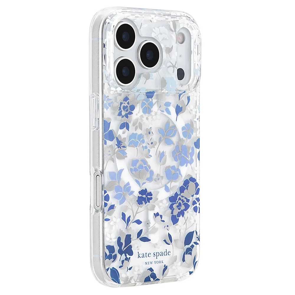 Kate Spade รุ่น Prints (MagSafe) - เคส iPhone 18 Pro / 17 Pro - สี Flowerbed Blue 2 Kate Spade รุ่น Prints (MagSafe) - เคส iPhone 18 Pro / 17 Pro - สี Flowerbed Blue - Image 2