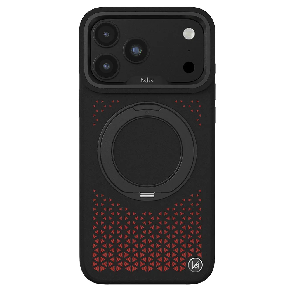kajsa รุ่น GeoRing Collection (Mosaic) - เคส iPhone 18 Pro / 17 Pro - สี Carbon Black 1 kajsa รุ่น GeoRing Collection (Mosaic) - เคส iPhone 18 Pro / 17 Pro - สี Carbon Black