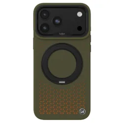 kajsa รุ่น GeoRing Collection (Mosaic) - เคส iPhone 18 Pro / 17 Pro - สี Olive Green