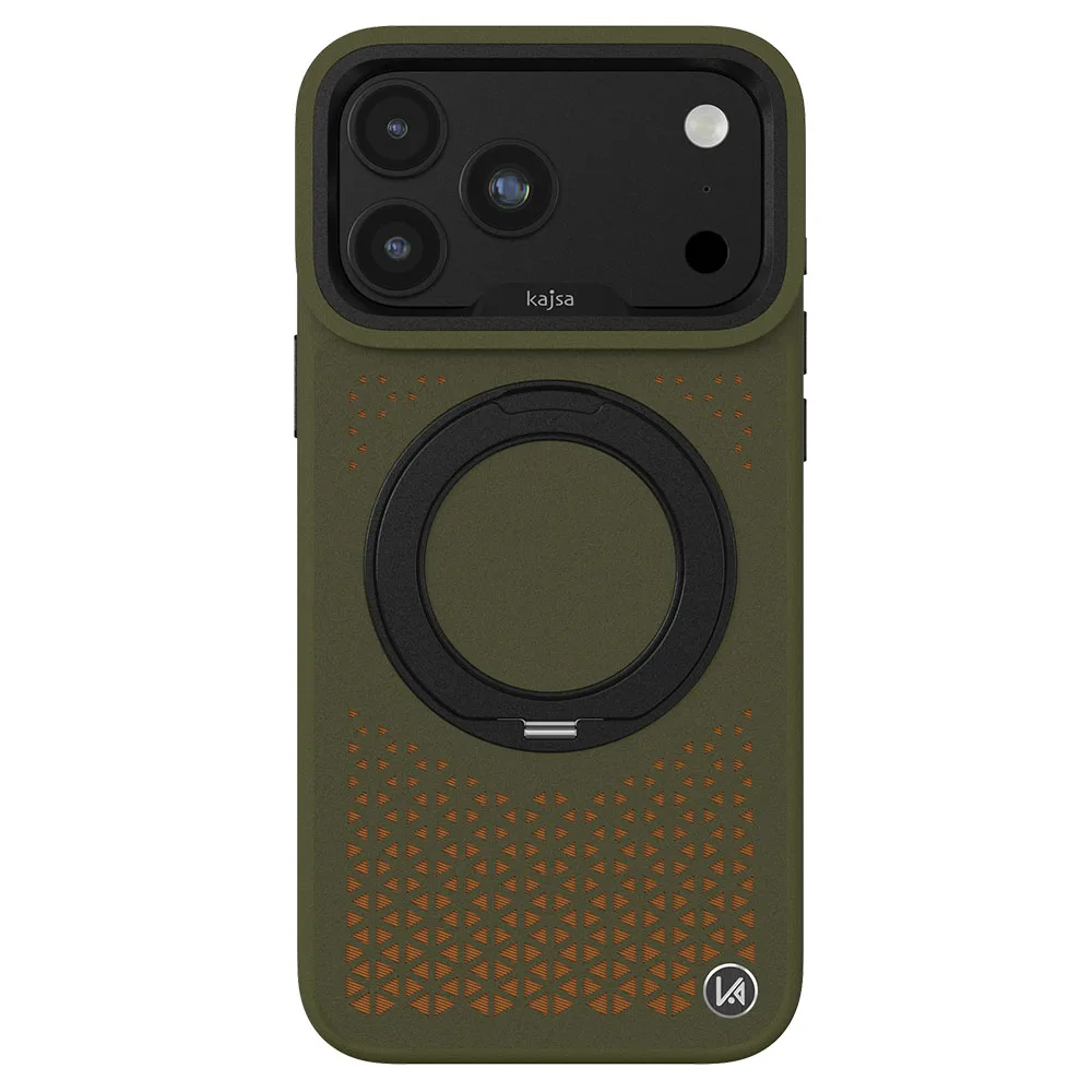 kajsa รุ่น GeoRing Collection (Mosaic) - เคส iPhone 18 Pro / 17 Pro - สี Olive Green 1 kajsa รุ่น GeoRing Collection (Mosaic) - เคส iPhone 18 Pro / 17 Pro - สี Olive Green