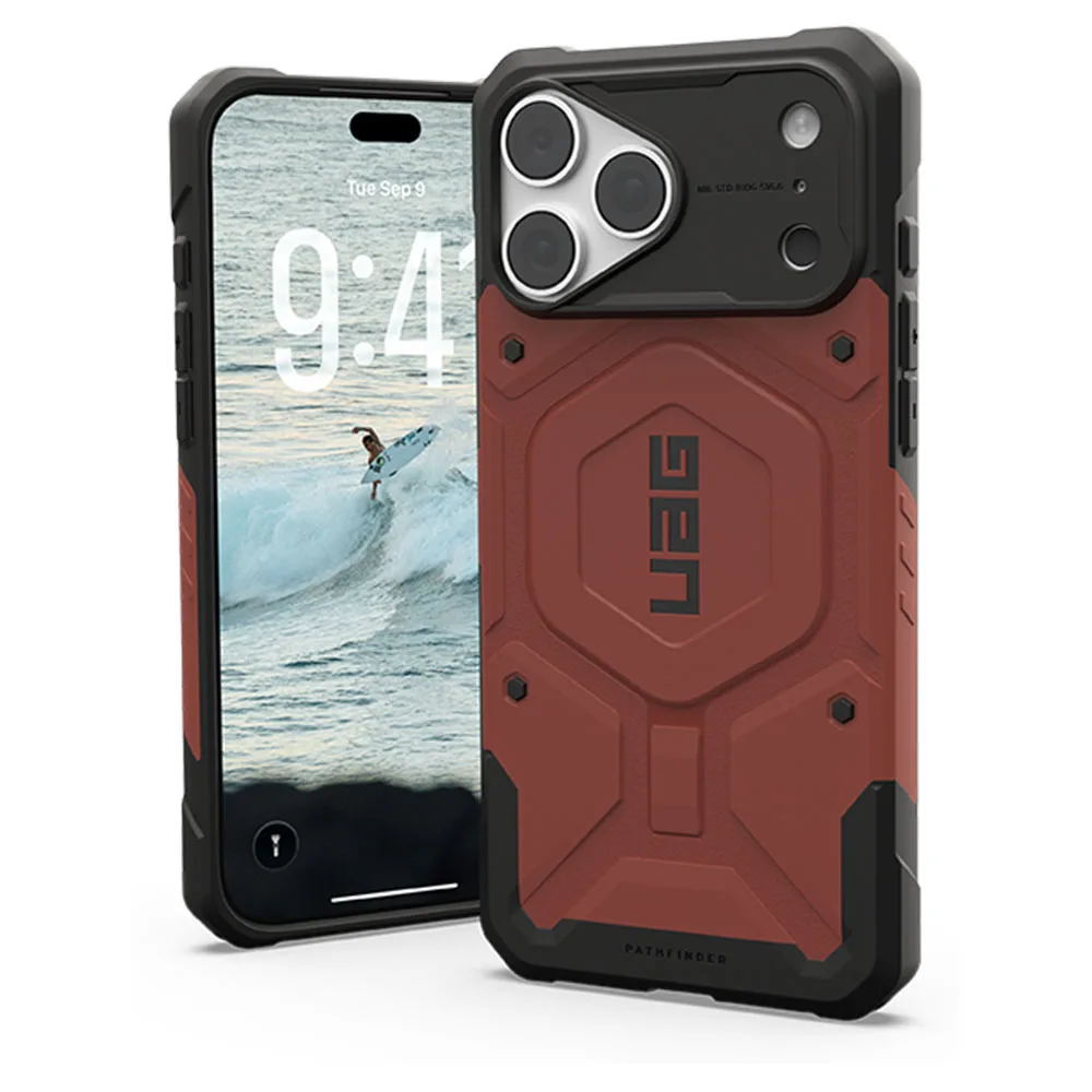 UAG รุ่น Pathfinder (Magsafe) - เคส iPhone 17 Pro Max / 18 Pro Max - สี Burgundy - Image 12