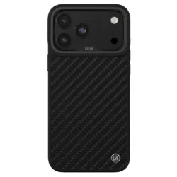 kajsa รุ่น Svelte Collection (Carbon Fiber) - เคส iPhone 18 Pro / 17 Pro - สี Carbon Black