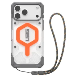 UAG รุ่น Pathfinder Clear (Magsafe) - เคส iPhone 17 Pro / 18 Pro - สี Safety Orange /Lanyard