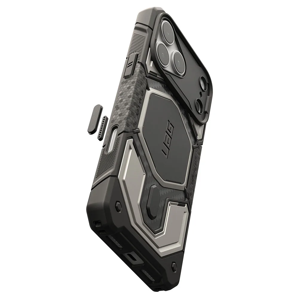 UAG รุ่น Monarch Pro (Cap) - เคส iPhone 17 Pro Max / 18 Pro Max - สี Titanium - Image 12