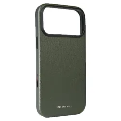 GRAMS(28) รุ่น 121 MagSafe Leather (Pebbled Leather) - เคส iPhone 18 Pro / 17 Pro - สี Dark Green