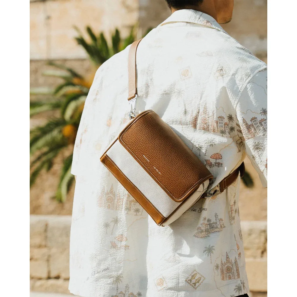 GRAMS(28) รุ่น 158 Day Sling Canvas (La Siesta Collection) - กระเป๋าสะพายข้าง - สี Lion 5 GRAMS(28) รุ่น 158 Day Sling Canvas (La Siesta Collection) - กระเป๋าสะพายข้าง - สี Lion - Image 5