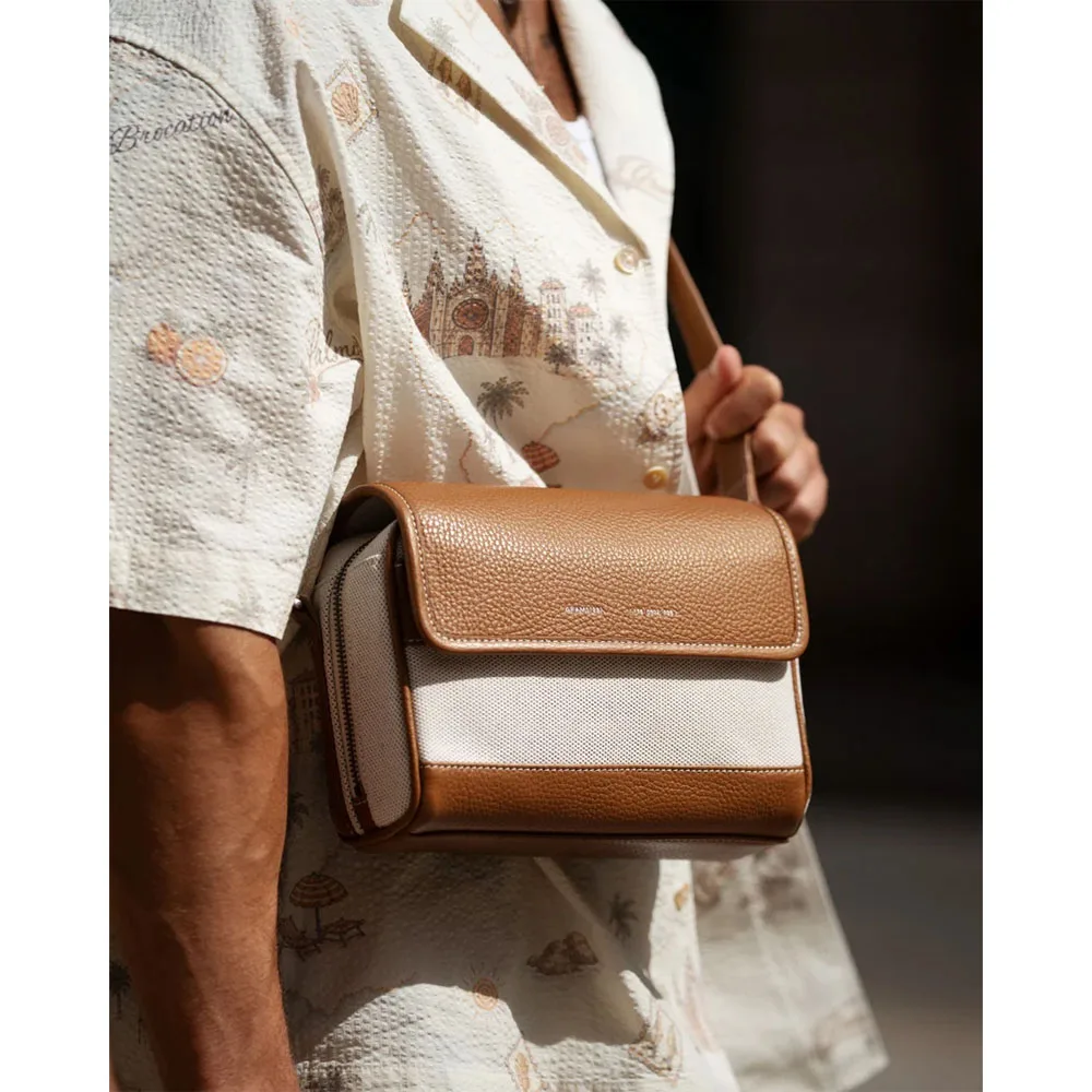GRAMS(28) รุ่น 158 Day Sling Canvas (La Siesta Collection) - กระเป๋าสะพายข้าง - สี Lion 7 GRAMS(28) รุ่น 158 Day Sling Canvas (La Siesta Collection) - กระเป๋าสะพายข้าง - สี Lion - Image 7