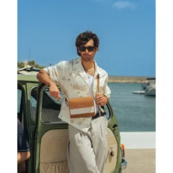 GRAMS(28) รุ่น 158 Day Sling Canvas (La Siesta Collection) - กระเป๋าสะพายข้าง - สี Lion 16 GRAMS(28) รุ่น 158 Day Sling Canvas (La Siesta Collection) - กระเป๋าสะพายข้าง - สี Lion
