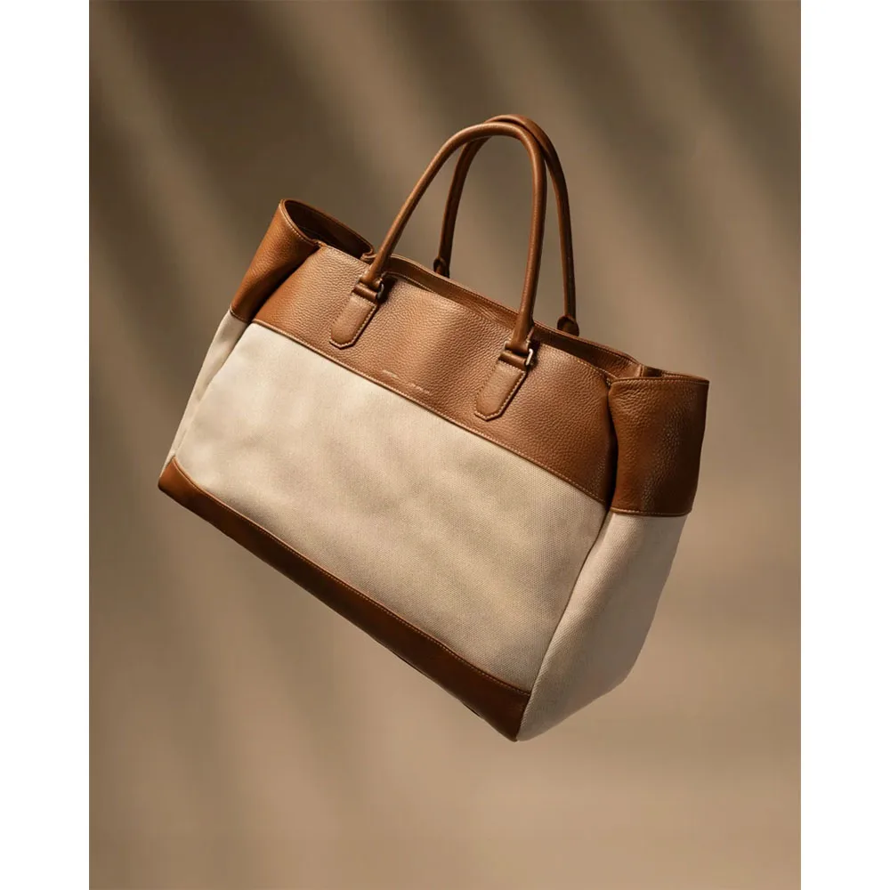 GRAMS(28) รุ่น 184 Weekend Tote Canvas (La Siesta Collection) - กระเป๋าโท้ท - สี Lion 11 GRAMS(28) รุ่น 184 Weekend Tote Canvas (La Siesta Collection) - กระเป๋าโท้ท - สี Lion - Image 11