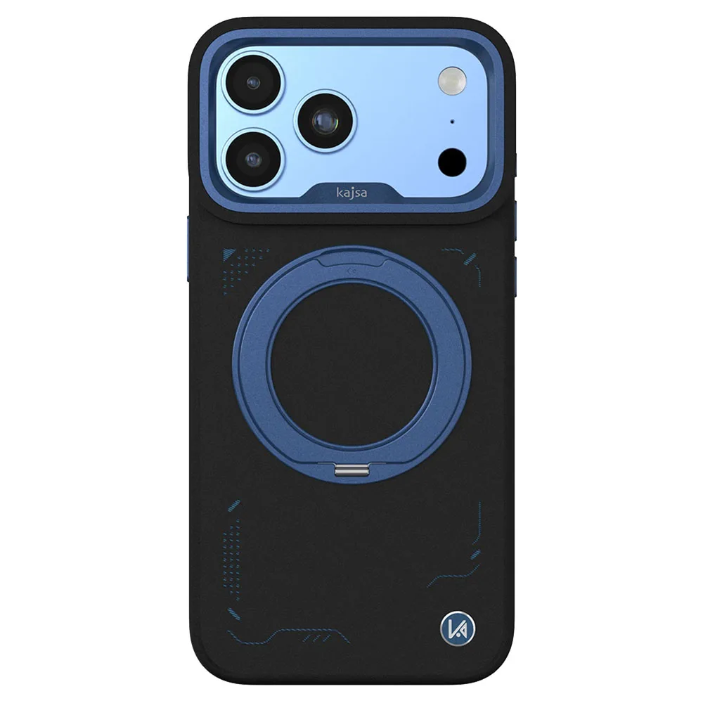 kajsa รุ่น GeoRing Collection (Circuit) - เคส iPhone 18 Pro / 17 Pro - สี Black Blue Dual 1 kajsa รุ่น GeoRing Collection (Circuit) - เคส iPhone 18 Pro / 17 Pro - สี Black Blue Dual