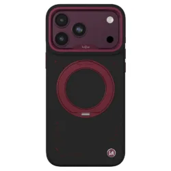 kajsa รุ่น GeoRing Collection (Circuit) - เคส iPhone 18 Pro / 17 Pro - สี Black Cherry Dual