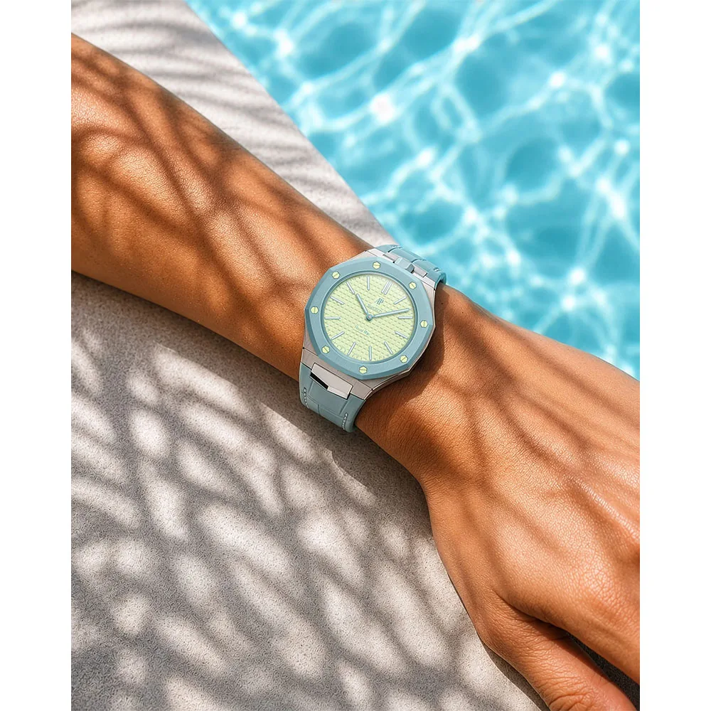 Golden Concept รุ่น Royal Alligator - สายนาฬิกา - สี Light Blue (ใช้คู่กับ Royal Pop Swatch x AP) - Image 3