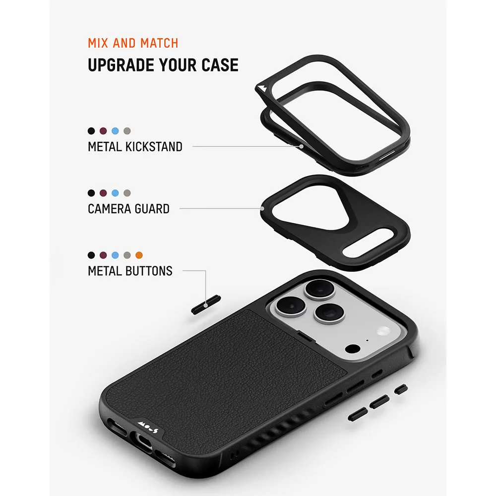 MOUS รุ่น Limitless Case - เคส iPhone 18 Pro - สี Black Leather 3 MOUS รุ่น Limitless Case - เคส iPhone 18 Pro - สี Black Leather - Image 3