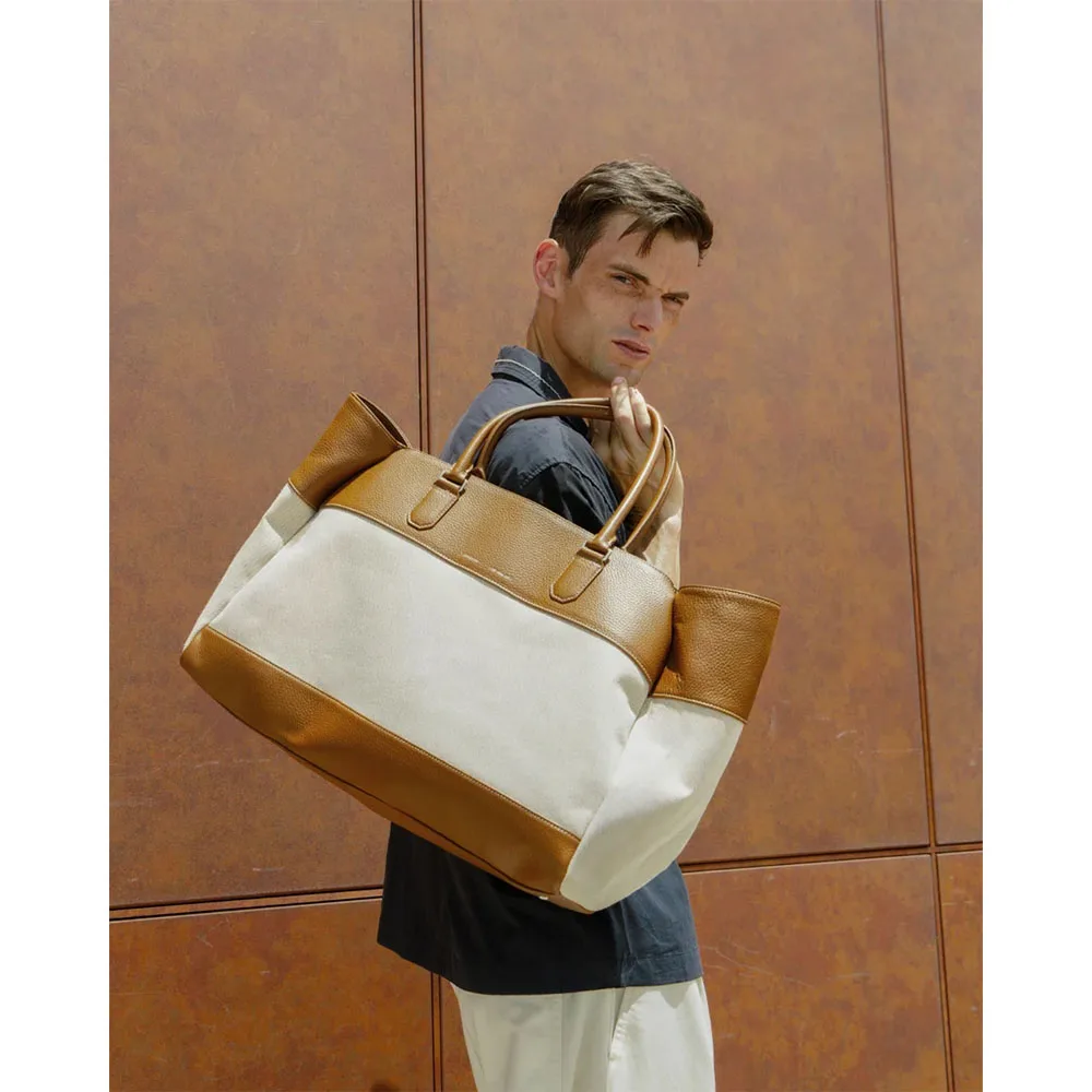 GRAMS(28) รุ่น 184 Weekend Tote Canvas (La Siesta Collection) - กระเป๋าโท้ท - สี Lion 7 GRAMS(28) รุ่น 184 Weekend Tote Canvas (La Siesta Collection) - กระเป๋าโท้ท - สี Lion - Image 7