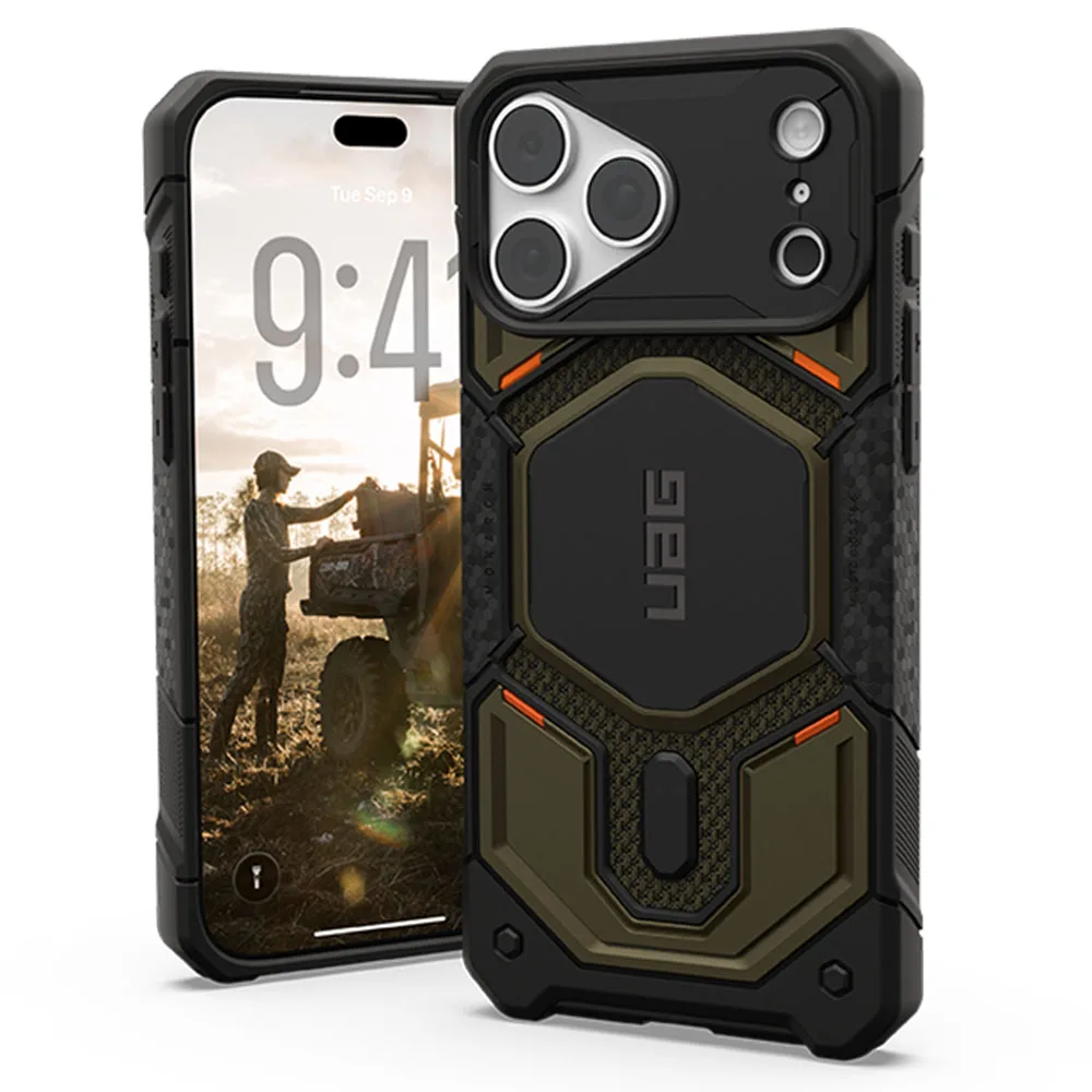 UAG รุ่น Monarch Pro (Cap) - เคส iPhone 17 Pro Max / 18 Pro Max - สี Kevlar Element Green - Image 8