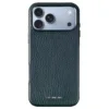 GRAMS(28) รุ่น 121 MagSafe Leather (Pebbled Leather) - เคส iPhone 18 Pro / 17 Pro - สี Dark Blue