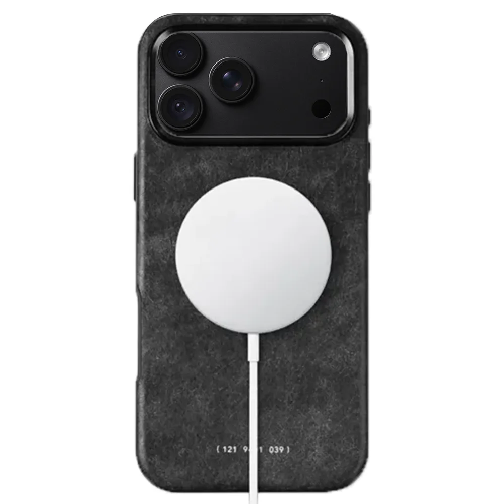 GRAMS(28) รุ่น 121 MagSafe Leather (Snowflake Leather) - เคส iPhone 18 Pro / 17 Pro - สี Black 3 GRAMS(28) รุ่น 121 MagSafe Leather (Snowflake Leather) - เคส iPhone 18 Pro / 17 Pro - สี Black - Image 3