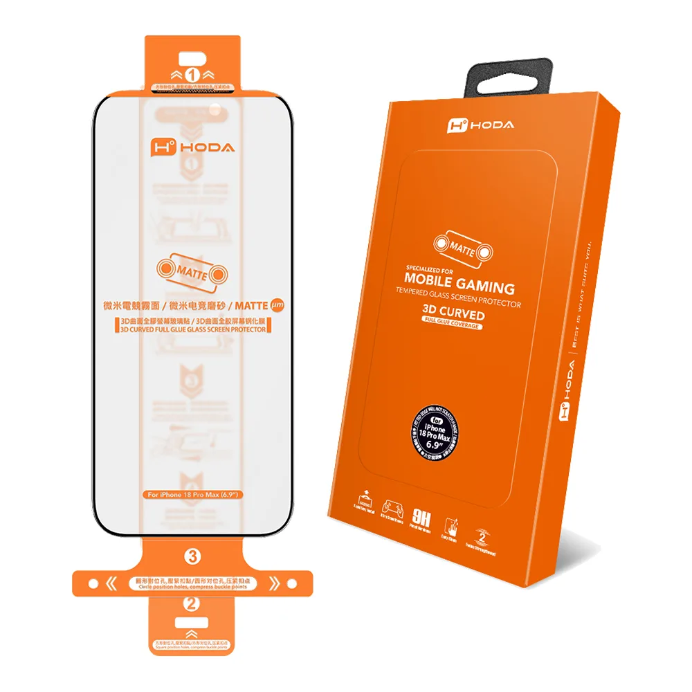 Hoda รุ่น 3D Tempered Glass (Matte) - ฟิล์มกระจก iPhone 18 Pro 1 Hoda รุ่น 3D Tempered Glass (Matte) - ฟิล์มกระจก iPhone 18 Pro