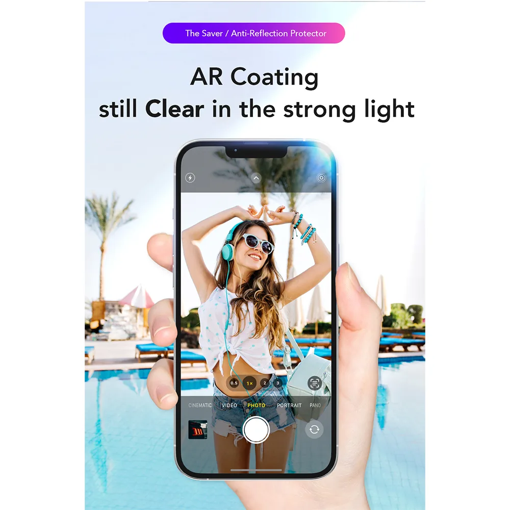 Hoda รุ่น 2.5D Anti-Peeper & Anti-Reflection Screen Protector - ฟิล์มกระจก iPhone Duo(พร้อมอุปกรณ์ช่วยติดตั้ง) - Image 3