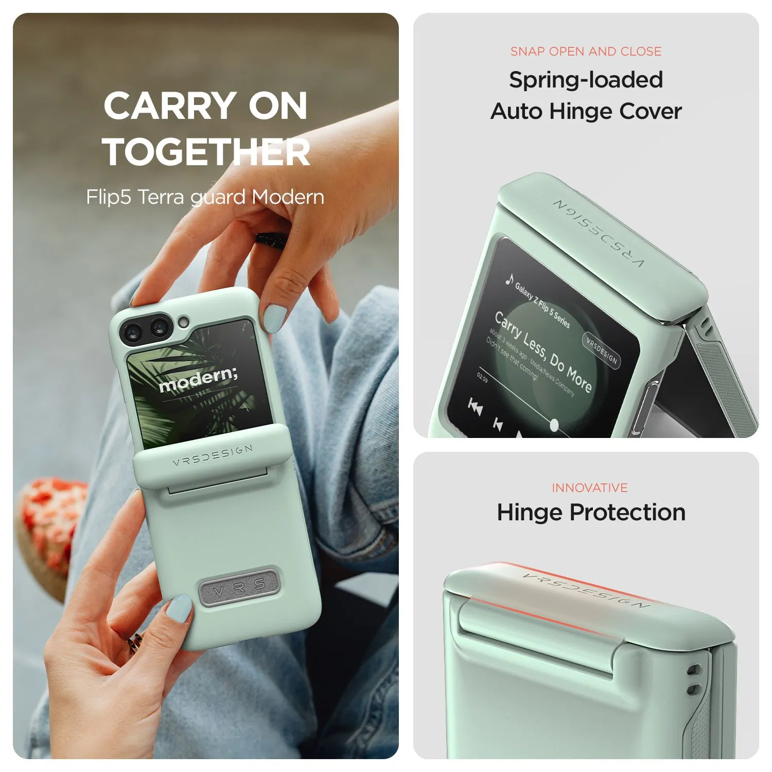 VRS รุน Terra Guard Modern - เคส Galaxy Z Flip 5 - สี Marine Green 21 VRS รุน Terra Guard Modern - เคส Galaxy Z Flip 5 - สี Marine Green
