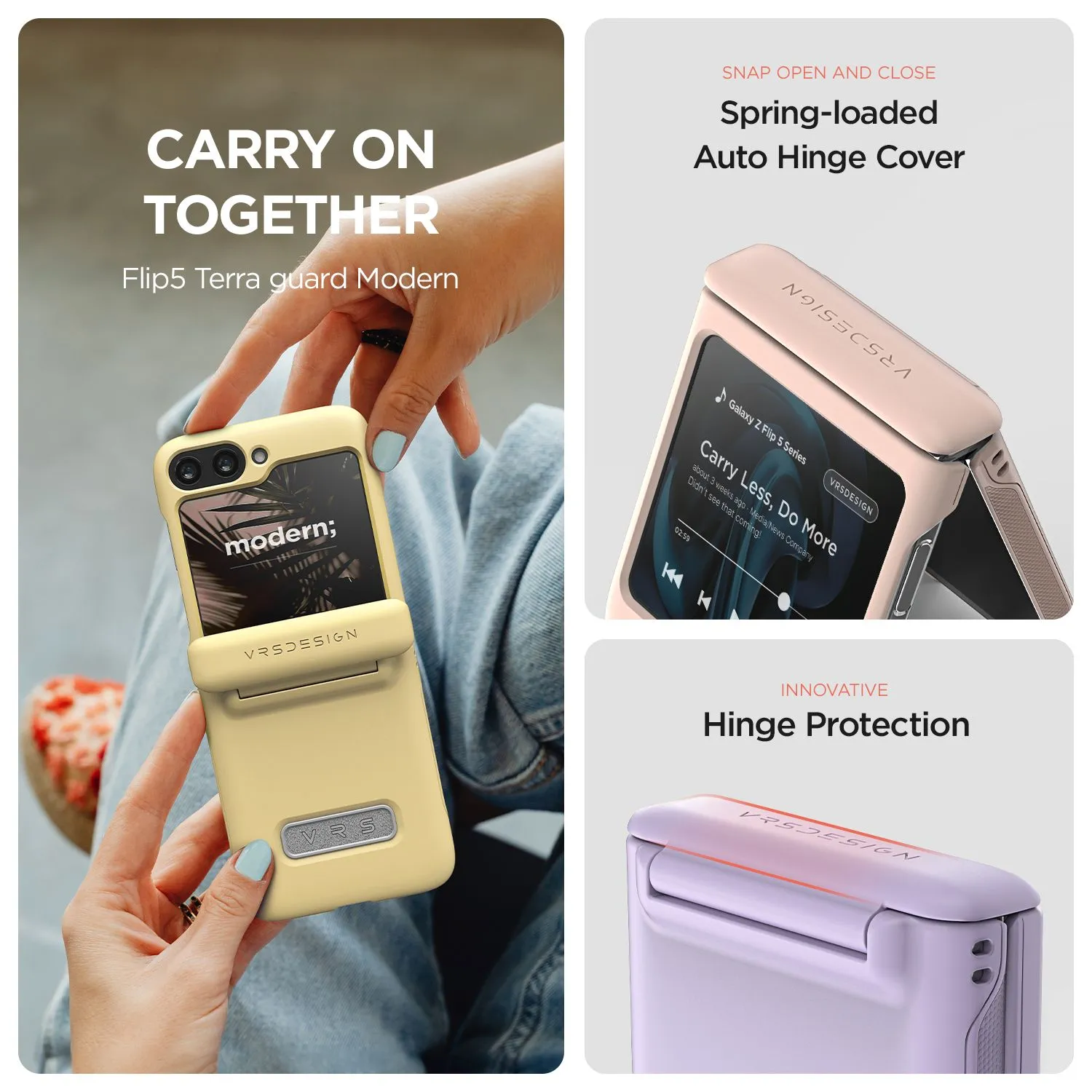 VRS รุน Terra Guard Modern - เคส Galaxy Z Flip 5 - สี Cream 21 VRS รุน Terra Guard Modern - เคส Galaxy Z Flip 5 - สี Cream
