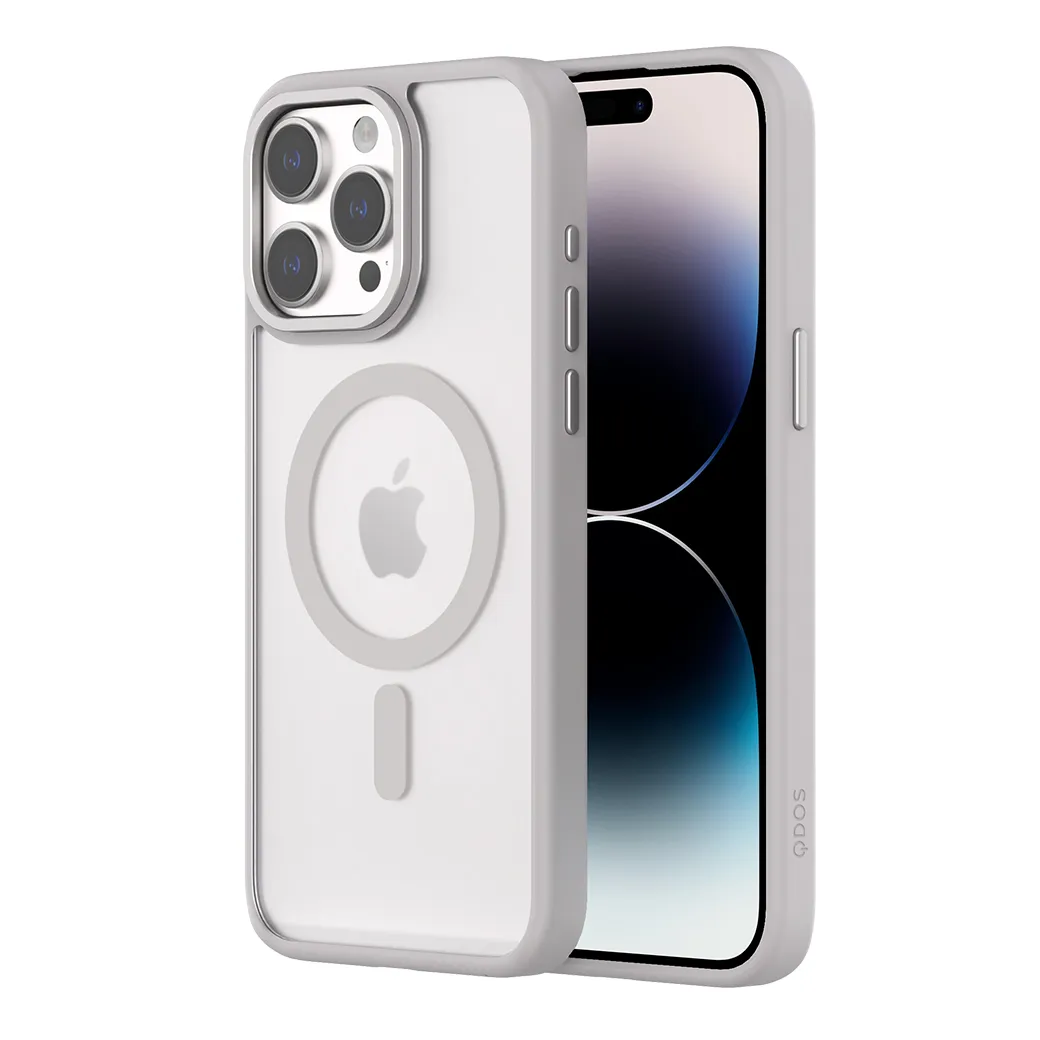 QDOS รุ่น Hybrid Soft with Snap (MagSafe) - เคส iPhone 15 Pro Max - สี White Grey 12 QDOS รุ่น Hybrid Soft with Snap (MagSafe) - เคส iPhone 15 Pro Max - สี White Grey